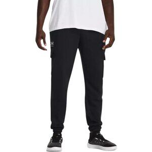 Under Armour Rival Fleece Cargo Joggers Black Mens Size 3XLT Sweatpants NWT